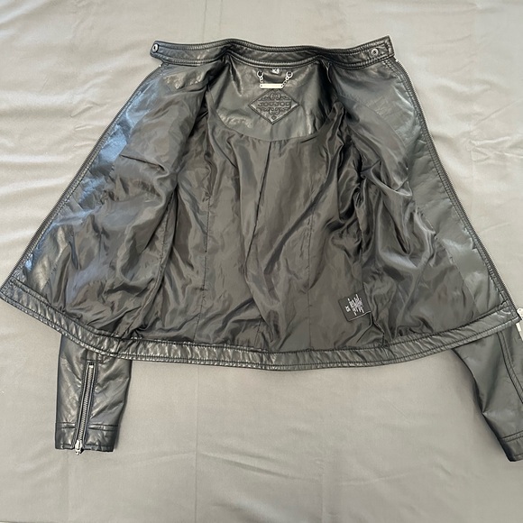Jou Jou Women’s Black Faux Leather Jacket - Picture 5 of 11